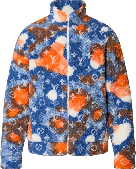 lv sherpa jacket orange blue.